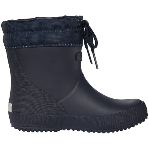 A pair of navy VIKING Gummistiefel ALV INDIE WARM rubber boots for outdoor activities