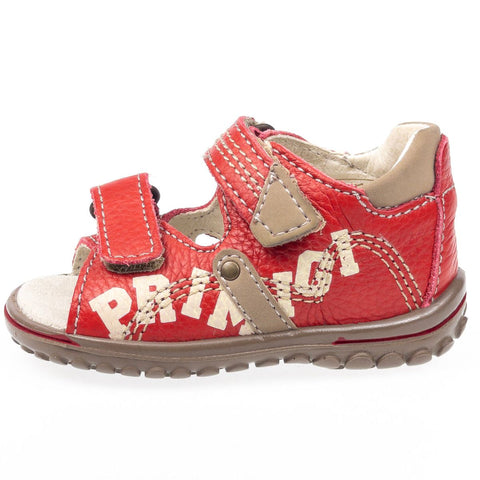 PRIMIGI Sandale VESPER in vibrant red and brown colors, perfect for summer fun
