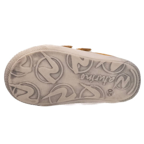 Alt text: NATURINO Halbschuh COCOON in curry color with light sole, a comfortable and stylish footwear for kids