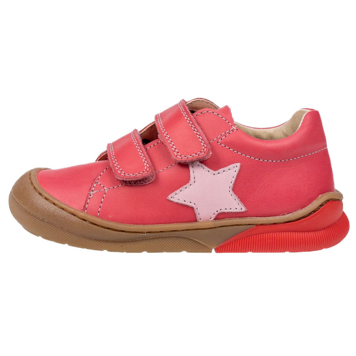 NATURINO Halbschuh BABE in himbeere color with star design for kids