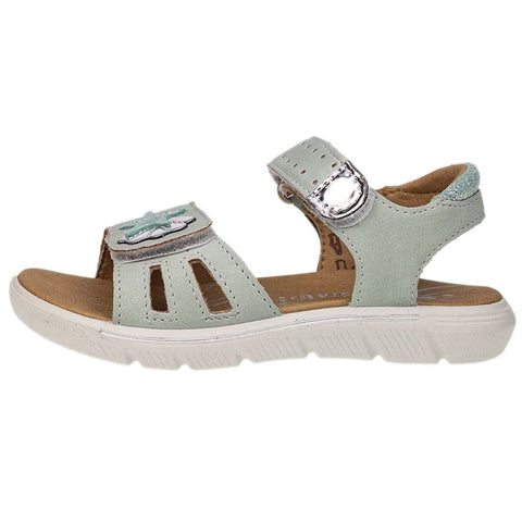 RICOSTA Sandale SARA in mint green color with a beautiful shell design