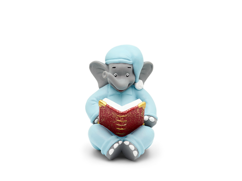 TONIES Figur - Benjamin Blümchen - Die Märchennacht im Zoo depicting a colorful, detailed figurine of the popular children's character with a storytelling theme, perfect for imaginative play and storytelling activities