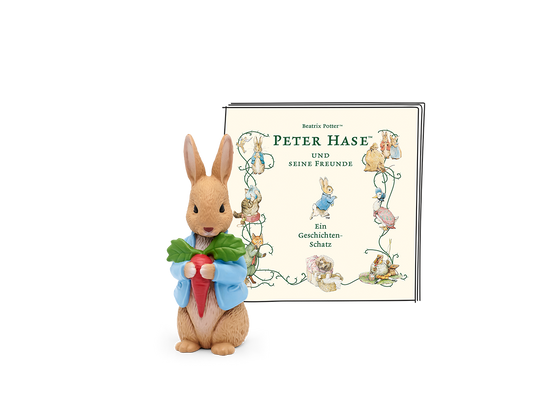 TONIES Figur - Peter Hase und seine Freunde: A cute, hand-painted figurine of Peter Hase and his friends in a playful pose, perfect for storytelling and imaginative play