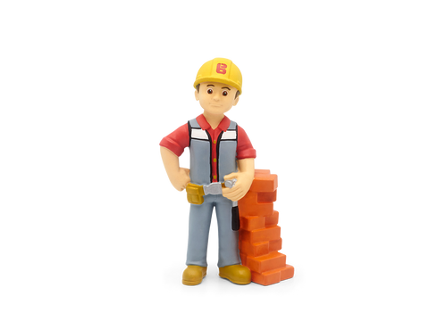 TONIES Figur - Bob der Baumeister - Bob der Küchenmeister - A colorful plastic figurine of Bob the Builder in his kitchen attire, holding a cooking utensil and wearing a chef's hat