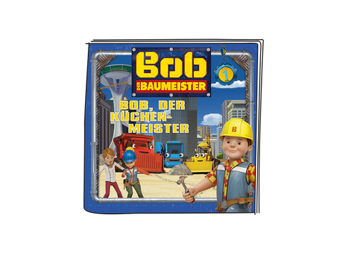 TONIES Figur - Bob der Baumeister - Bob der Küchenmeister: a colorful plastic figure of Bob the Builder in his kitchen outfit, perfect for imaginative play