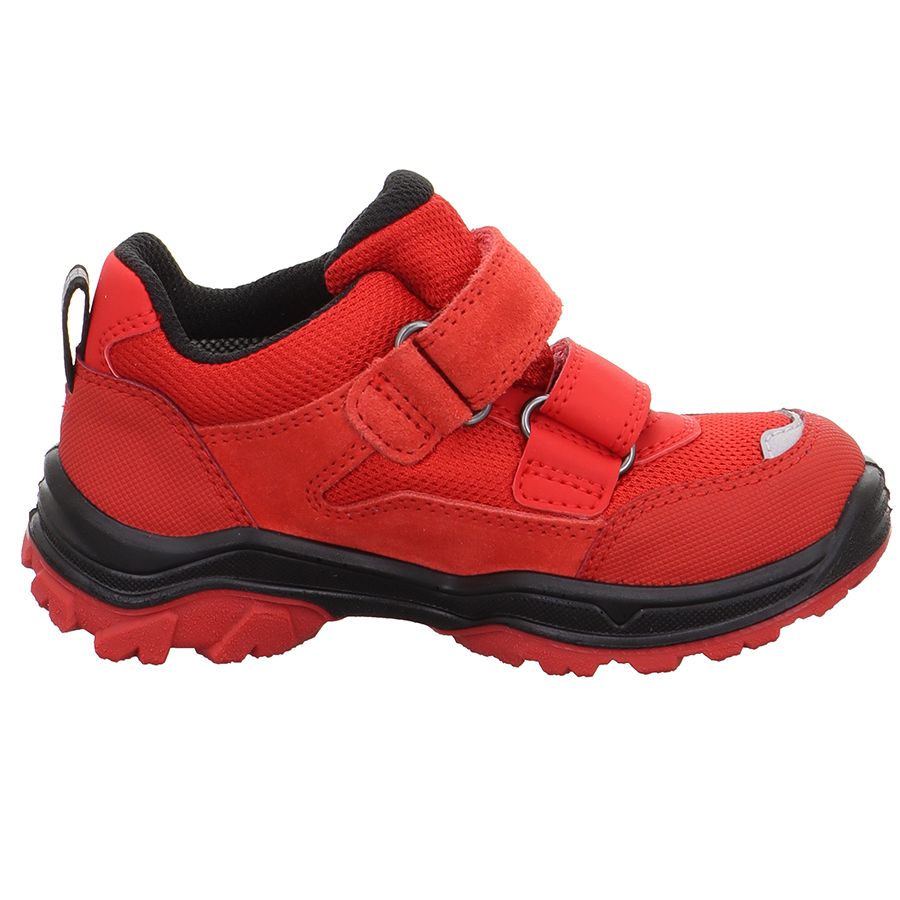 Red and black SUPERFIT GORE-TEX Jupiter 063-501 half shoe, perfect for outdoor activities and all-weather wear