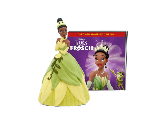 TONIES Figur Disney Küss den Frosch - A collectible figurine featuring characters from the Disney movie, The Princess and the Frog, designed for use with the Toniebox audio system for children
