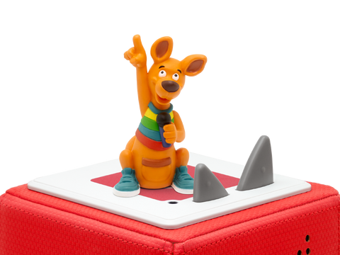 Ein bezauberndes Känguru, das in freudiger Stimmung singt und tanzt