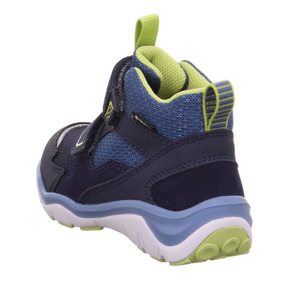 High-performance SUPERFIT GORE-TEX Knöchelschuh SPORT5 0246-803 in blue and light green colorway, designed for ultimate comfort and support during sports activities