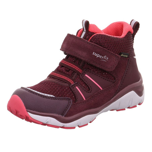 High-performance SUPERFIT GORE-TEX Knöchelschuh SPORT5 247-500 in striking bordeaux and pink color combination for ultimate style and functionality