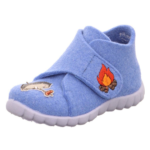  Comfortable blue SUPERFIT Hausschuh HAPPY 290-840 with adorable hedgehog design 