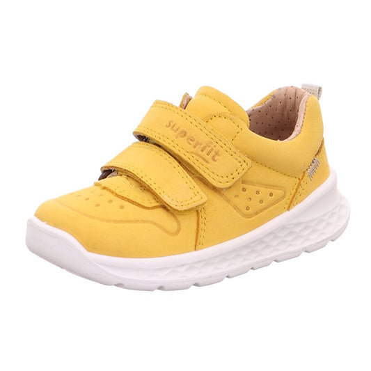 Yellow SUPERFIT Halbschuh BREEZE 365-601 with breathable, comfortable design and durable construction for active kids