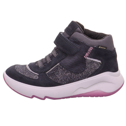 High-performance SUPERFIT GORE-TEX Knöchelschuh Melody 632-200 in anthrazit and altrosa with glitter accents