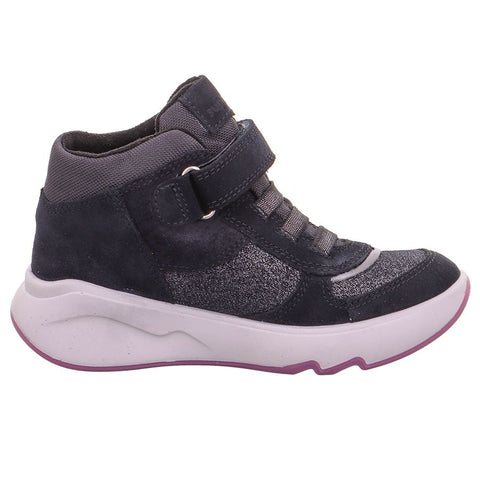 Stylish and functional SUPERFIT GORE-TEX ankle boot in anthracite and pink with glitter accents - Melody 632-200