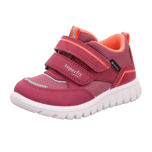 Front view of SUPERFIT GORE-TEX Halbschuh SPORT7 MINI 6200-55 beere - korallpink