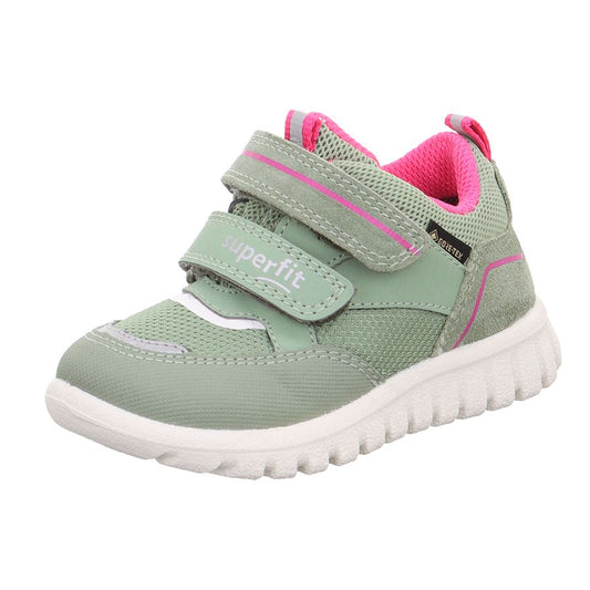 Superfit Gore-Tex Halbschuh Sport7 Mini 6200-75 Salbei - Pink children's shoe on a white background