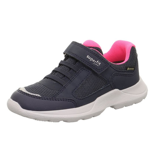 Women's SUPERFIT GORE-TEX Halbschuh RUSH 6225-802 in navy and pink, a durable and waterproof outdoor shoe