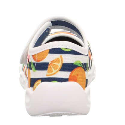 Superfit Bubble 6272-90 white, dark blue, and orange slipper with comfortable design for kids