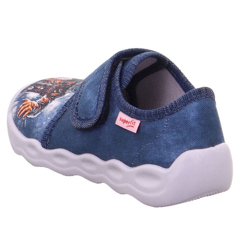 Comfortable and stylish blue SUPERFIT Hausschuh BUBBLE 6274-80 blau - Astronaut slipper for kids