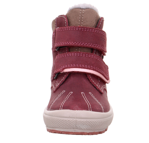 SUPERFIT GORE-TEX Knöchelschuh GROOVY 6317-550 in beere color, side view with taupe accents