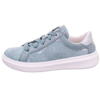 Stylish blue SUPERFIT Halbschuh COSMO 6462-802 featuring a playful pusteblume design