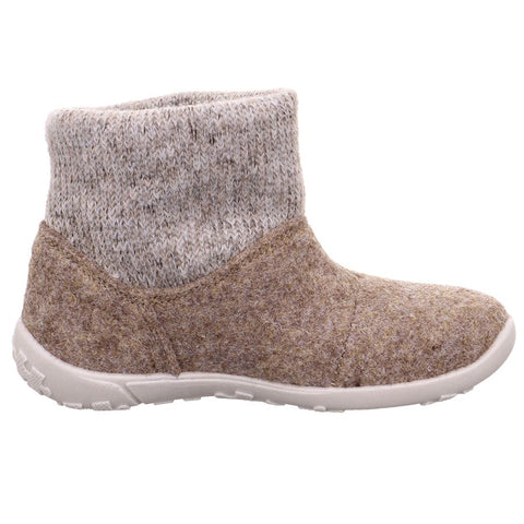 Beige SUPERFIT Hausschuh LUCKY 6540-400 featuring a cozy and comfortable design for indoor wear