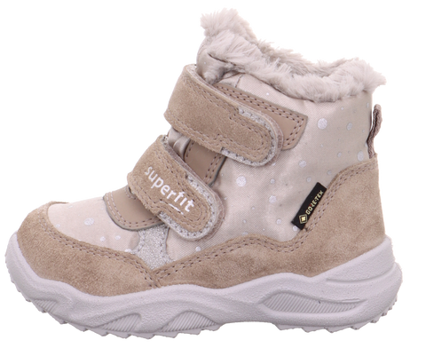 Beige and silver SUPERFIT GORE-TEX Stiefel GLACIER 9226-400 boots with durable and waterproof construction for outdoor activities and adventures