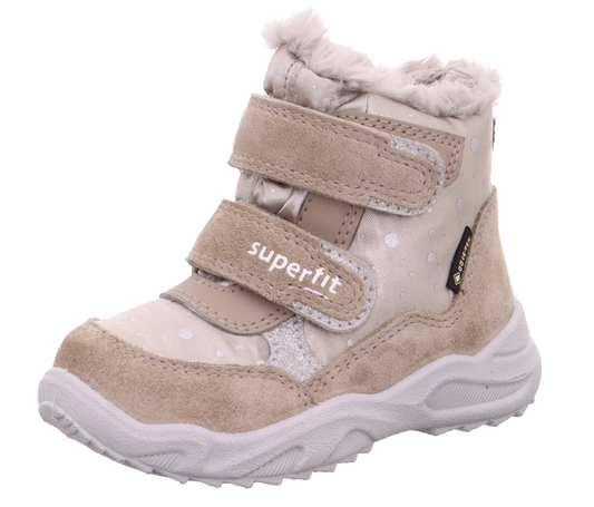 Beige and silver SUPERFIT GORE-TEX Stiefel GLACIER 9226-400, a durable and stylish boot for outdoor enthusiasts