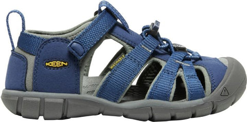 KEEN Halbsandale SEACAMP II CNX - dunkelblau / anthrazit - A high-quality outdoor sandal in dark blue and anthracite color, perfect for hiking and water activities