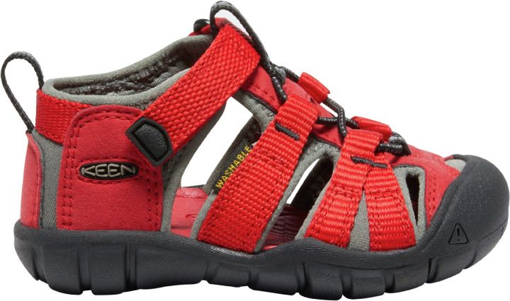 KEEN Halbsandale SEACAMP II CNX TOTS - rot - grau with quick-dry lining for active kids