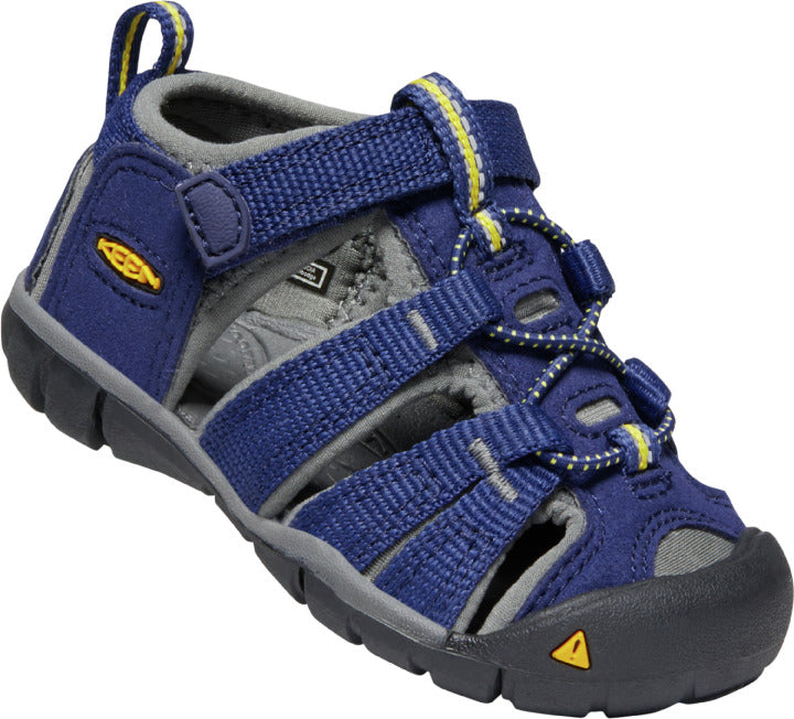 A dark blue and anthracite KEEN Halbsandale SEACAMP II CNX TOTS for toddlers