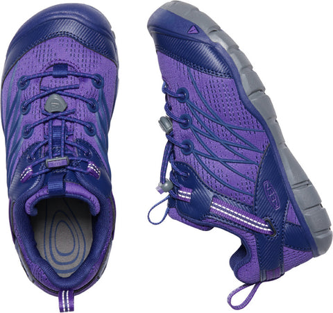 Top view of KEEN Halbschuh CHANDLER CNX in vibrant purple and blue colors