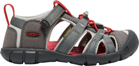 KEEN Halbsandale SEACAMP II CNX - grau / rot - Side view of durable and comfortable outdoor sandal