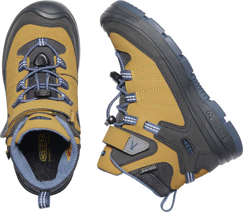 KEEN DRY TEX Knöchelschuh REDWOOD MID WP - curry - rauchblau waterproof ankle shoe in redwood and blue colors