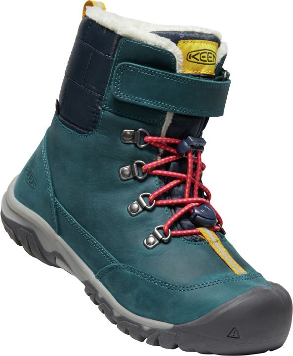 KEEN WP TEX Stiefel GRETA in petrol and pink color, a waterproof and durable outdoor boot for women