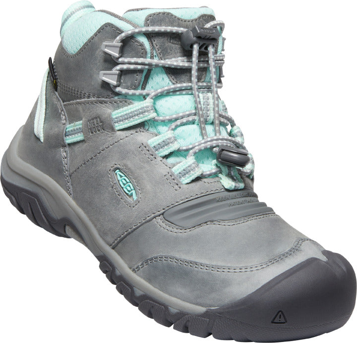  Waterproof hiking shoe in grey and mint color 