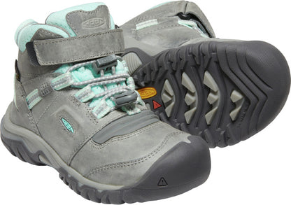 KEEN DRY TEX Knöchelschuh RIDGE FLEX MID WP - grau - mint waterproof ankle shoe in grey and mint color