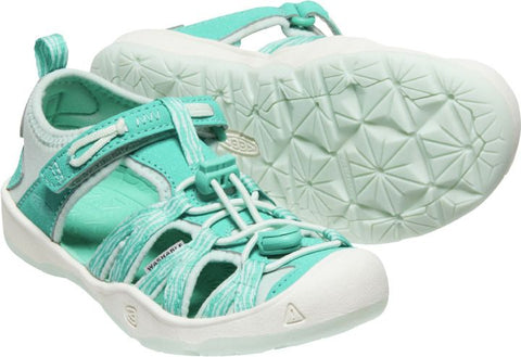 Turquoise KEEN Halbsandale MOXIE with durable rubber sole for kids