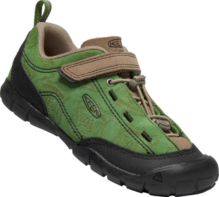 KEEN Halbschuh JASPER II in green and sand color, a durable and comfortable outdoor shoe for men