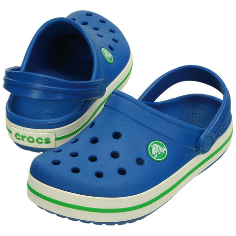 CROCS CROCBAND KIDS in ultramarine and green color, comfortable and durable footwear for children
