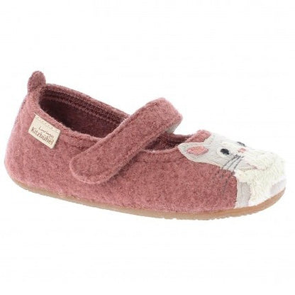 Cozy and stylish rosewood slippers with adorable kitten design