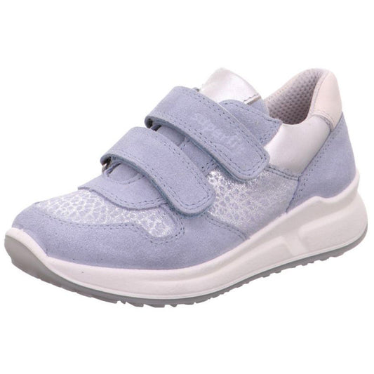 Superfit Merida 6154-84 half shoe in ice blue and silver, a stylish and comfortable option for all-day wear