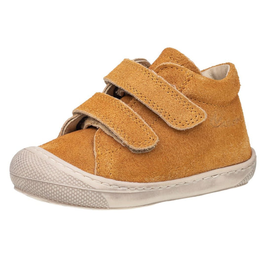 NATURINO Halbschuh COCOON in curry color, made of soft Velour material