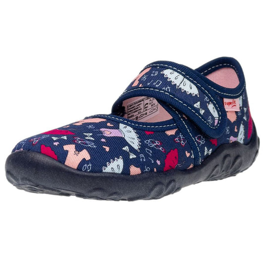 Comfortable and stylish SUPERFIT Hausschuh BONNY 283-805 in dark blue, resembling a ballet slipper