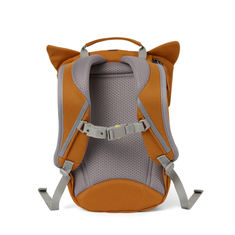 Kleiner Freund Rucksack in Braun mit niedlicher Katzen-Applikation