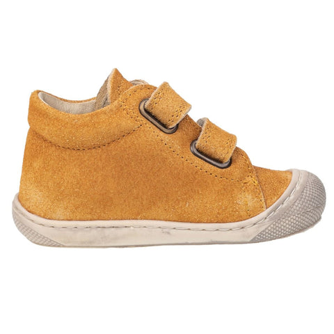High-quality curry-colored Velour NATURINO Halbschuh COCOON for children's footwear