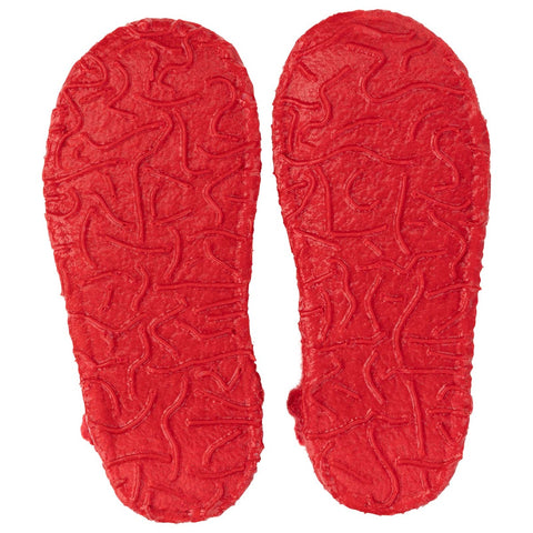 NANGA Hausschuh 17-0337 20 rot: High-quality red house shoe made of natural materials with non-slip sole for cozy evenings at home