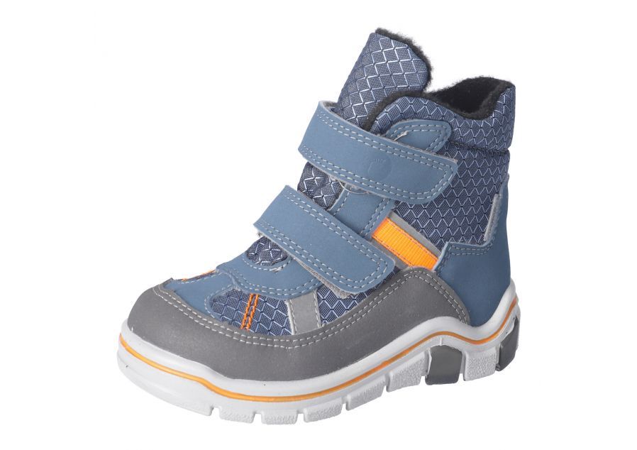 RICOSTA SYMPA-TEX Stiefel GABRIS in stylish grey, jeans, and orange color combination, perfect for outdoor activities and cold weather