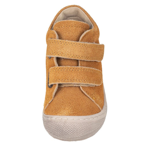 NATURINO Halbschuh COCOON - curry - Velour, a stylish and comfortable shoe for kids in a warm curry color