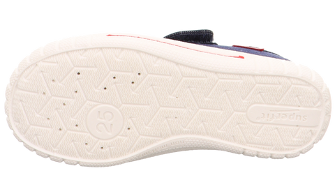 Comfortable and stylish SUPERFIT Hausschuh BILL 271-811 in jeans color, featuring a tiger design